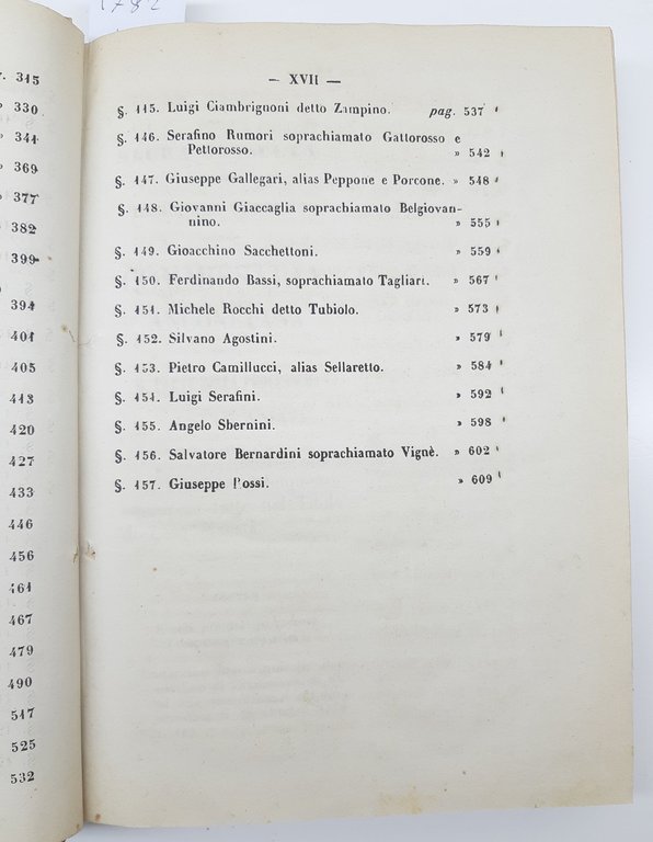 Processi Tribunale Supremo Della Consulta Commissaria Anconetana Roma 1861