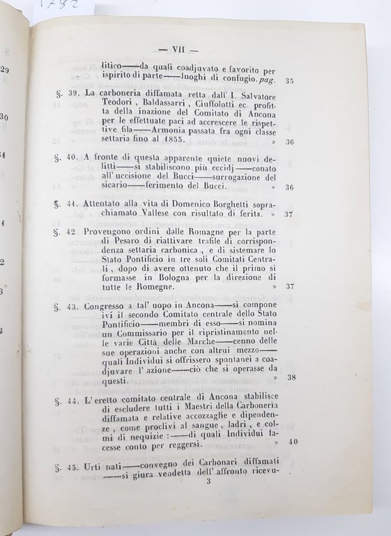 Processi Tribunale Supremo Della Consulta Commissaria Anconetana Roma 1861