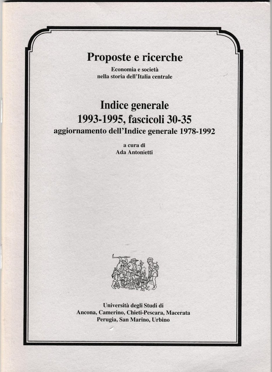 Proposte e Ricerche Economia e Societ‡ nella Storia Dell'Italia Centrale …