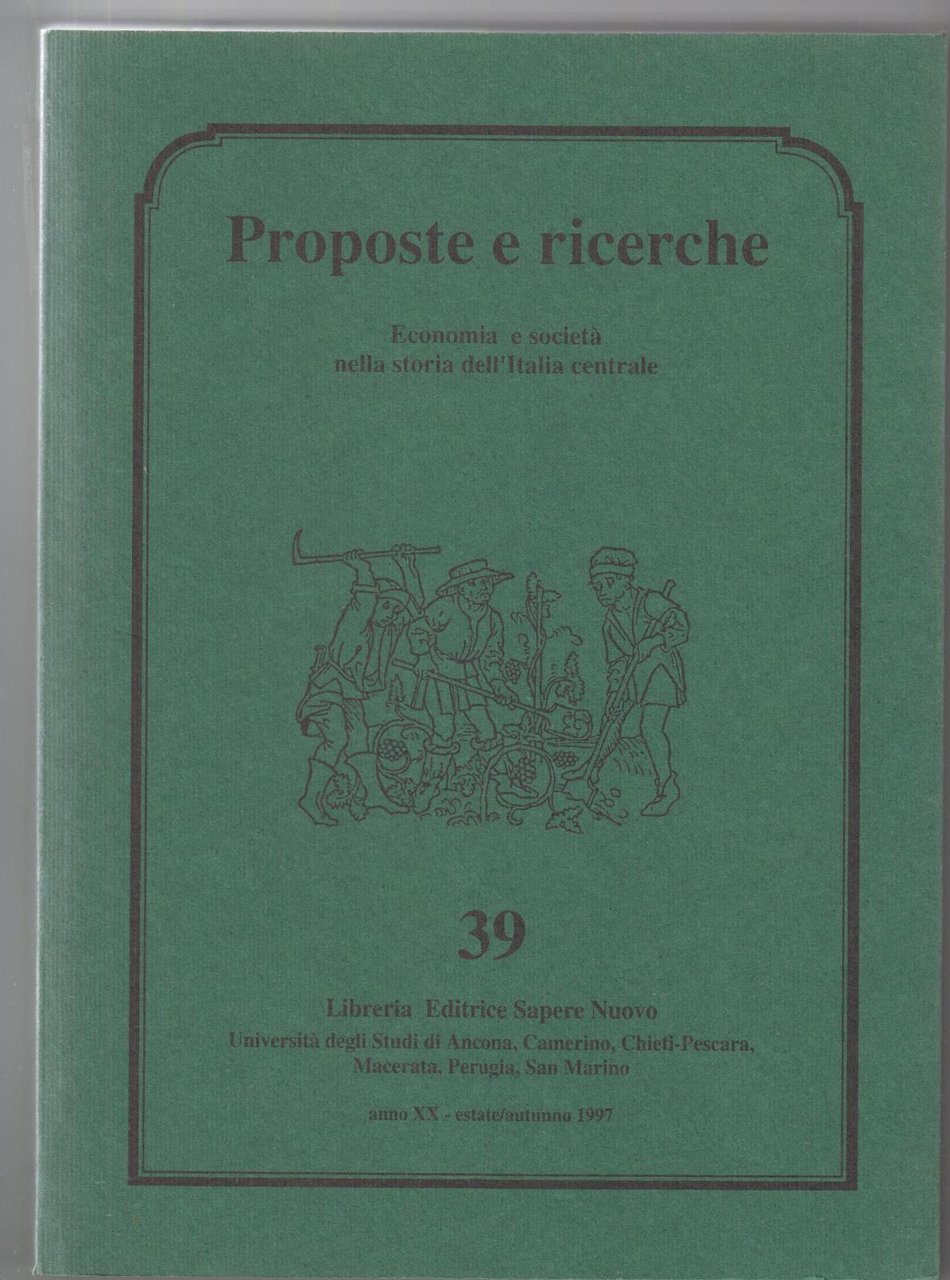 Proposte e ricerche Economia e societ‡ nella storia dell'Italia centrale …