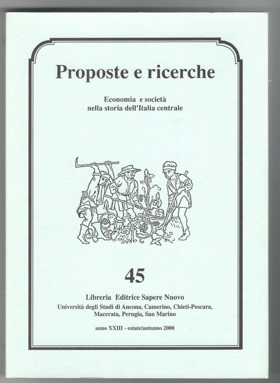 Proposte e Ricerche Economia e societ‡ nella storia dell'Italia centrale …