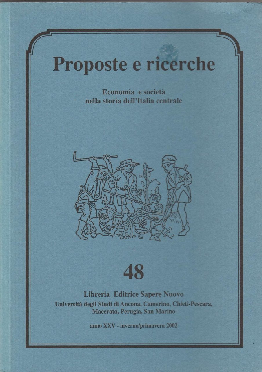 Proposte e ricerche Economia e societ‡ nella storia dell'Italia centrale …