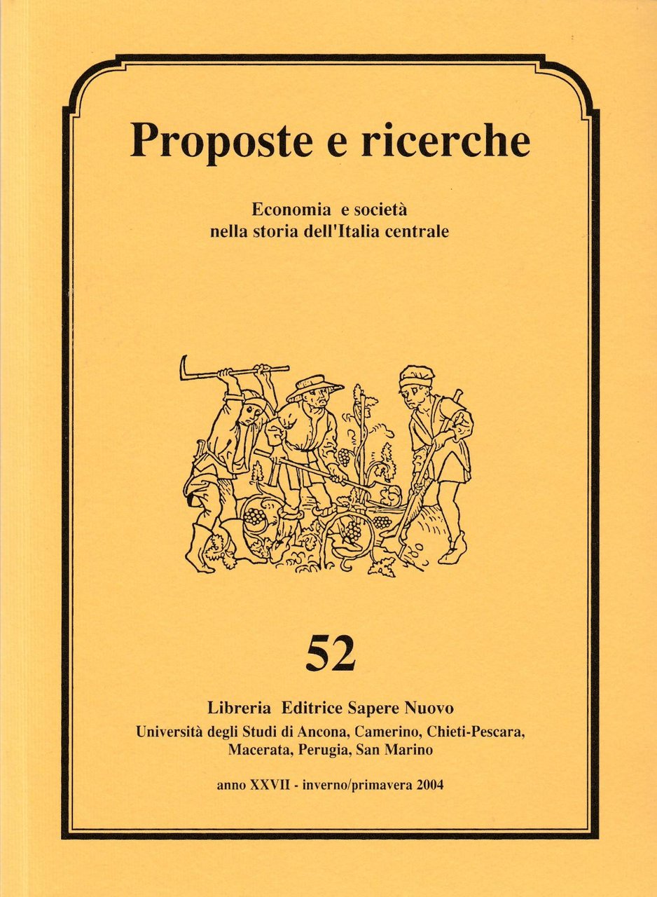 Proposte e ricerche Economia e societ‡ nella storia dell'Italia centrale …