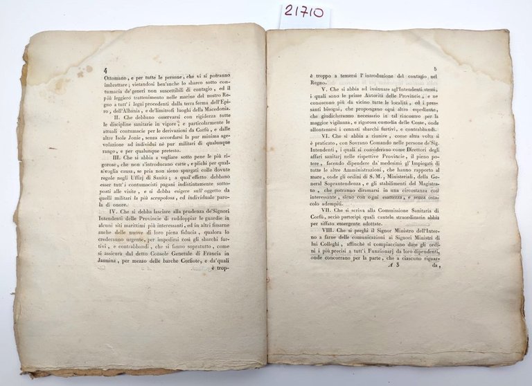 Provvedimenti ed istruzioni proposte al ministero dell'interno dalla soprintendenza generale …