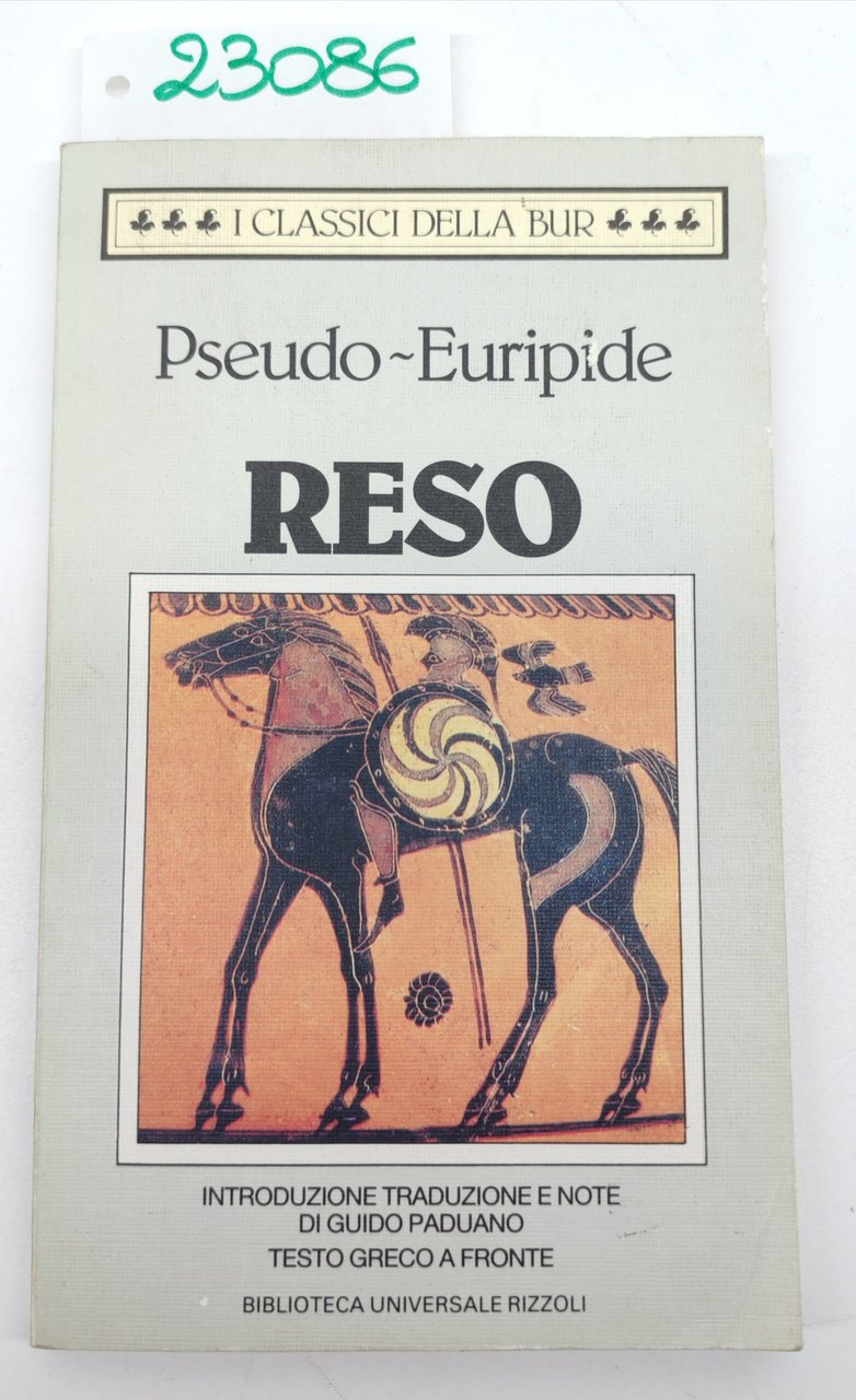 Pseudo-Euripide Reso BUR Rizzoli 1° edizione 1991 | Immagine principale