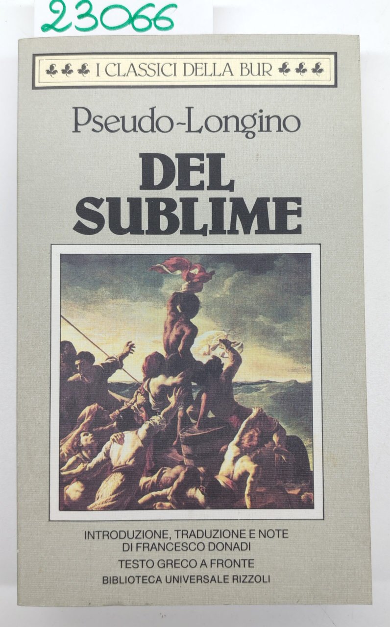 Pseudo-Longino Del sublime BUR Rizzoli 2° edizione 1996 | Immagine principale