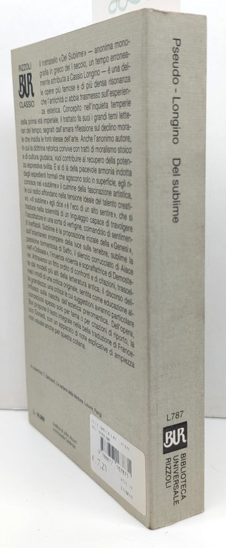 Pseudo-Longino Del sublime BUR Rizzoli 2° edizione 1996 | Immagine Gallery 2