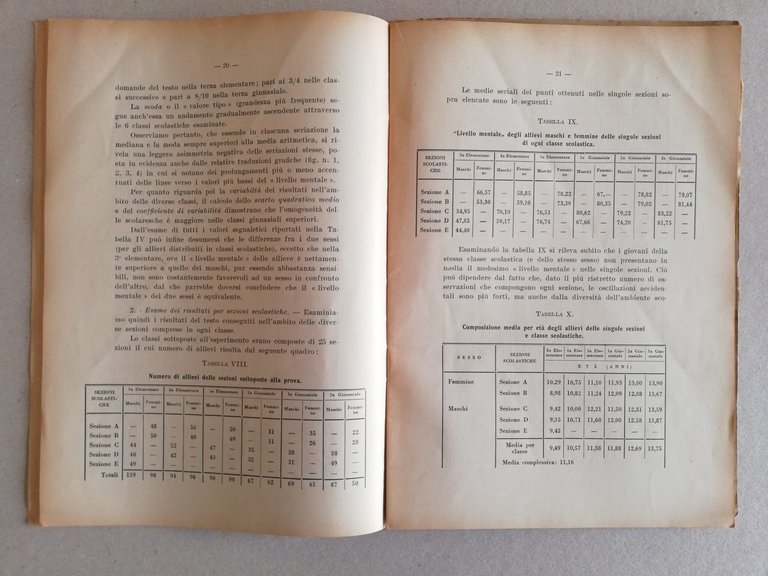 Psichiatria-Valutazione del livello mentale dei bimbi e Giovanetti estratto 1940