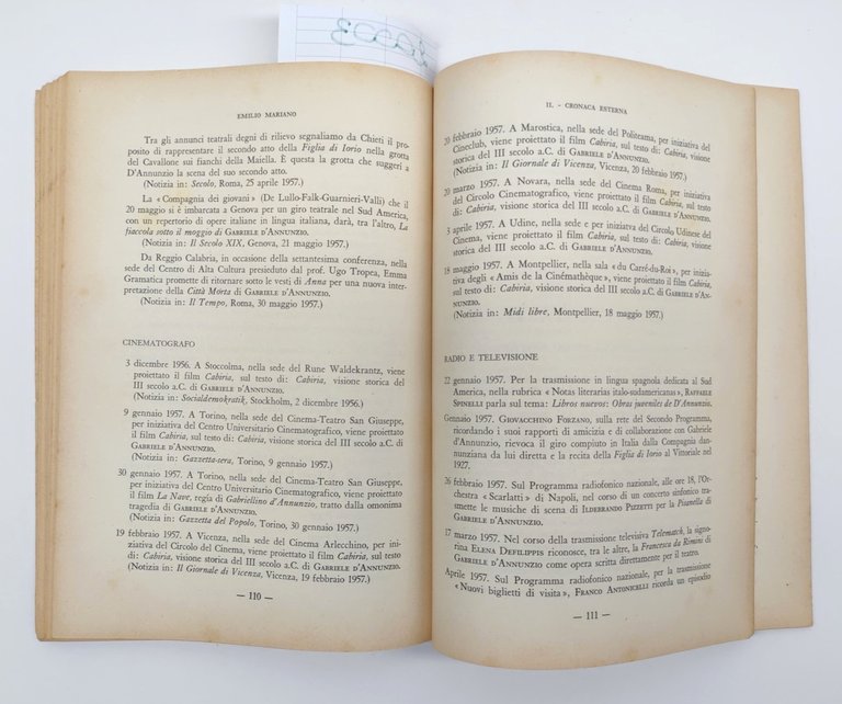 Quaderni Dannunziani 1957 fascicolo VI-VII edizione Fondazione Il Vittoriale Degli …