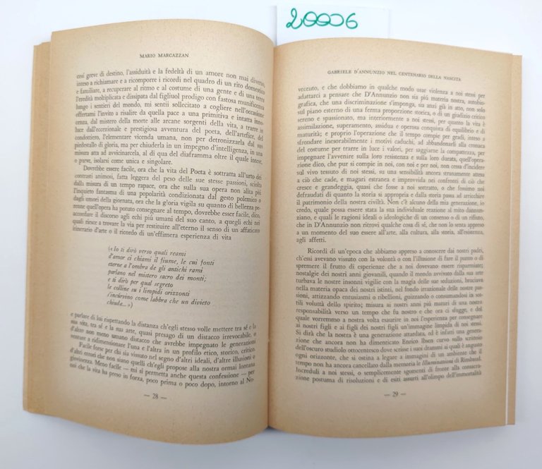Quaderni Dannunziani fascicolo XXX XXXI 1965 Fondazione Il Vittoriale Degli …