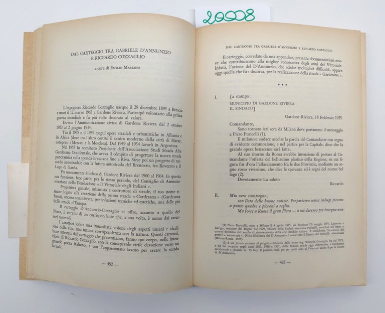 Quaderni Dannunziani fascicolo XXXIV XXXV 1966 Fondazione Il Vittoriale Degli …