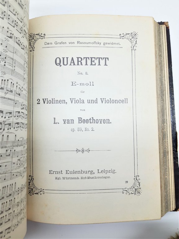 Quartetto d'archi Musica da camera Ludwig van Beethoven Leipzig 1895 | Immagine Gallery 4