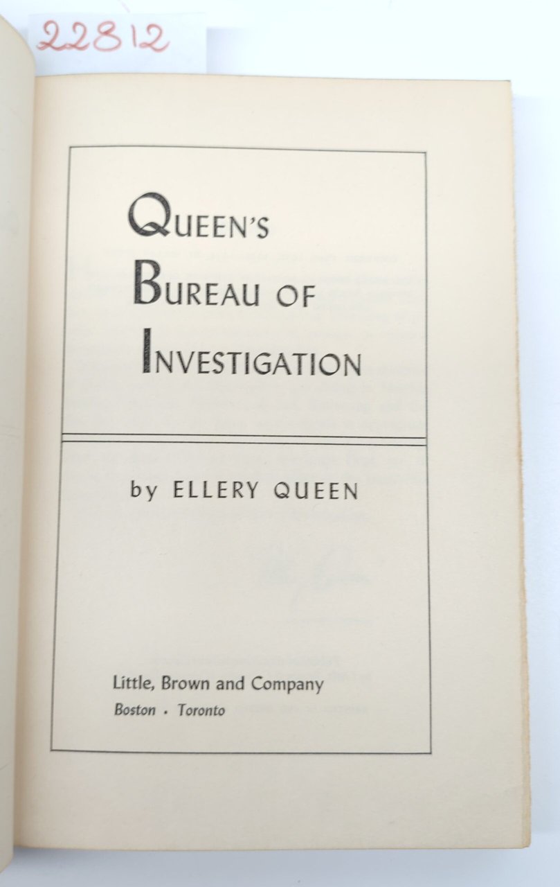 Queen's Bureau of investigation by Ellery Queen Little Brown and …