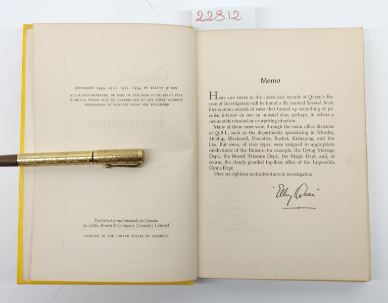 Queen's Bureau of investigation by Ellery Queen Little Brown and …