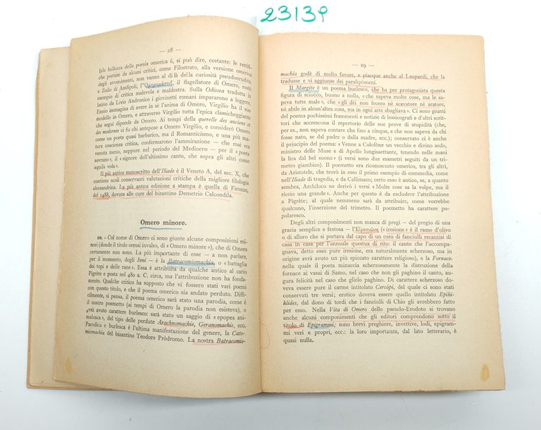Quintino Cataudella Storia della letteratura greca SEI 2° edizione 1950 | Immagine Gallery 4