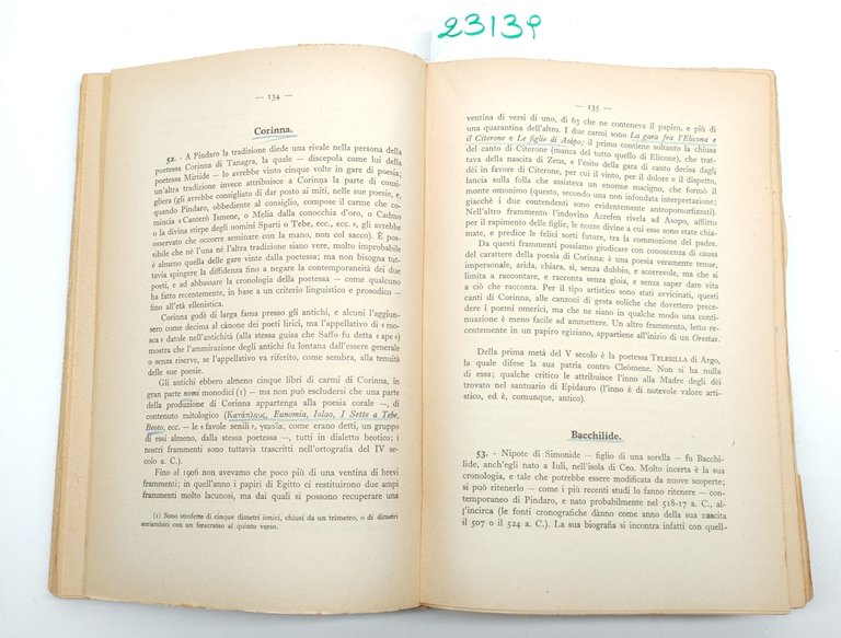 Quintino Cataudella Storia della letteratura greca SEI 2° edizione 1950 | Immagine Gallery 5
