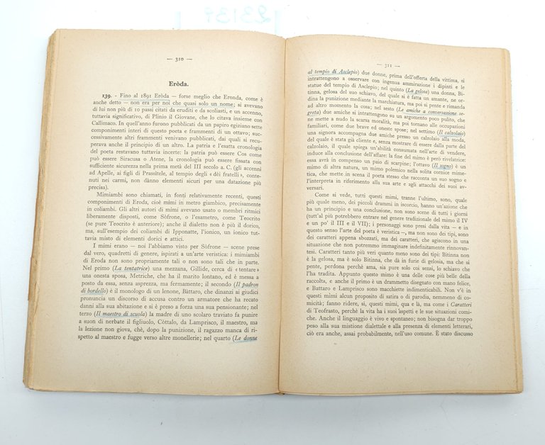 Quintino Cataudella Storia della letteratura greca SEI 2° edizione 1950 | Immagine Gallery 6