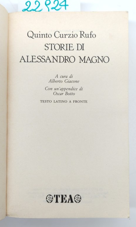 Quinto Curzio Lupo Storie di Alessandro Magno Tea 2° edizione … | Immagine Gallery 2