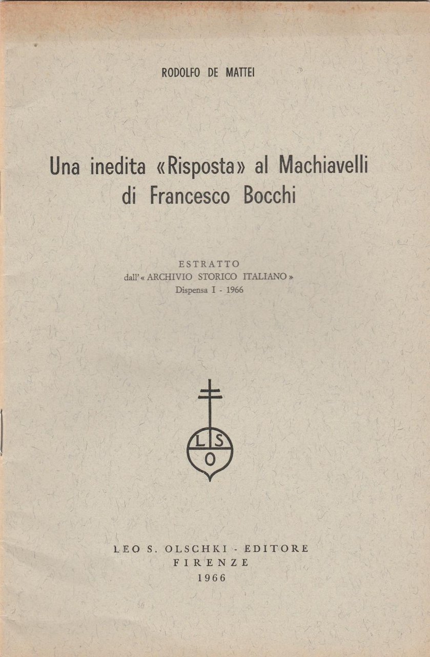 R. De Mattei Una Inedita Risposta Al Machiavelli Di Francesco …