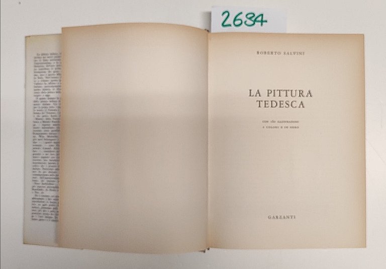 Roberto Salvini La pittura tedesca Garzanti 1960