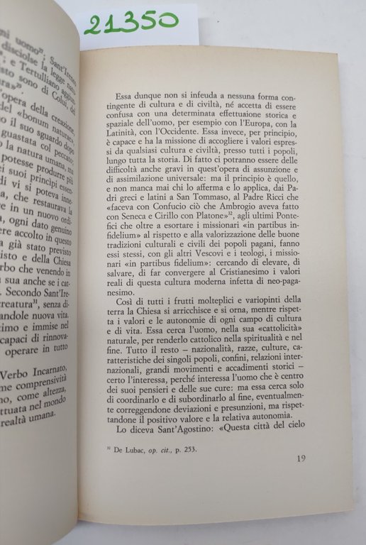 R. Spiazzi e collaboratori Cristianesimo e unità del mondo Idea …