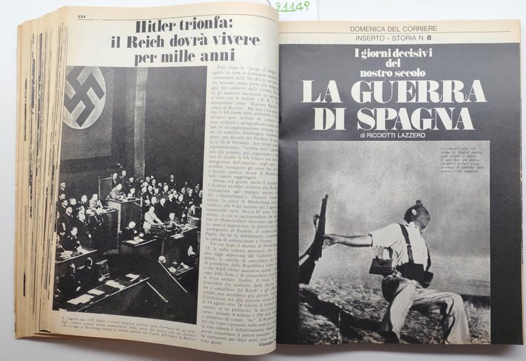 Raccolta dei 12 numeri della Domenica del Corriere Inserto Storia …