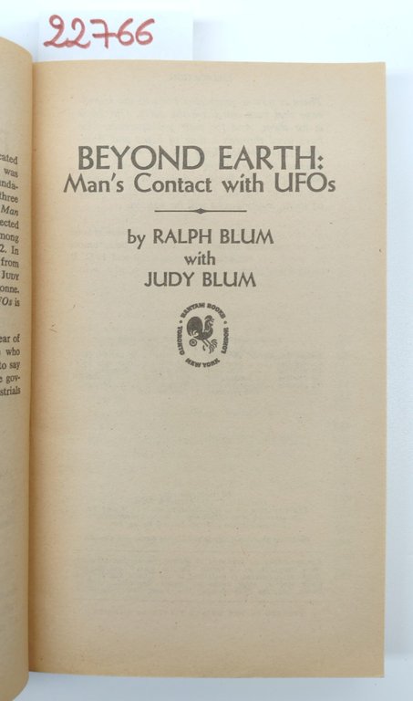 Ralph Blum, Judy Blum Beyond heart man's contact with ufos …
