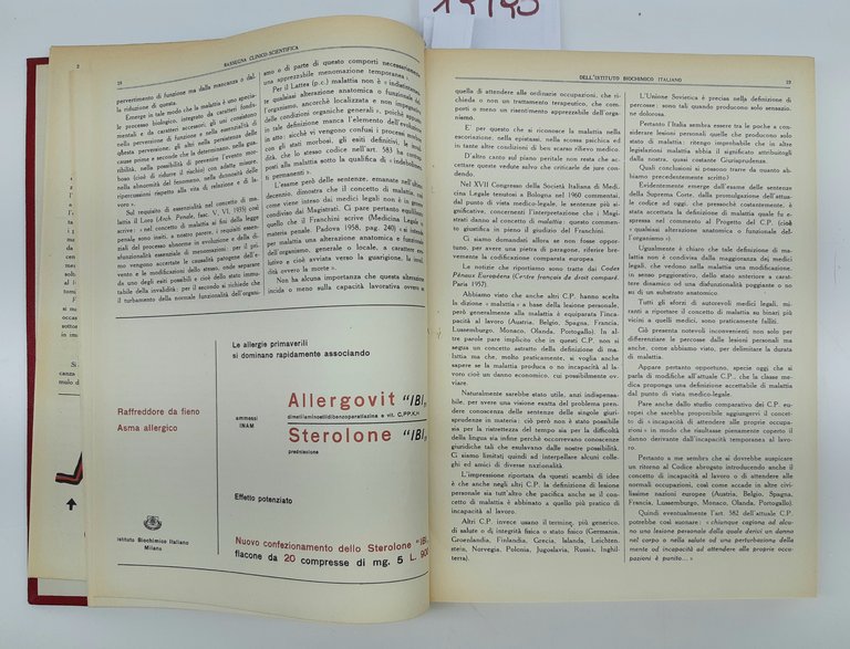 Rassegna clinico-scientifica dell'Istituto Biochimico Italiano annata 1962