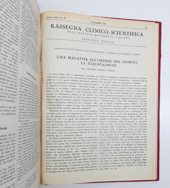 Rassegna clinico scientifica dell'Istituto Biochimico Italiano annata 1963