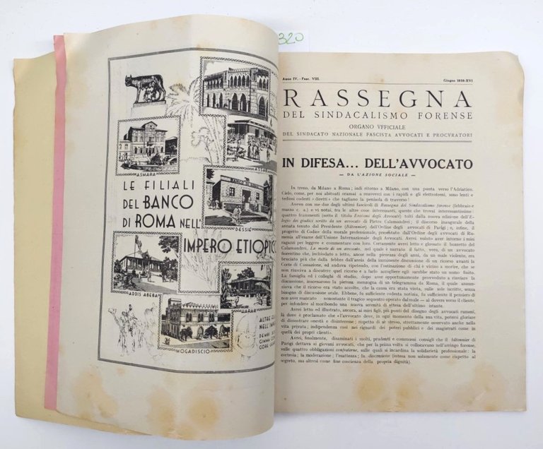 Rassegna del sindacalismo forense sindacato nazionale fascista avvocati e procuratori …