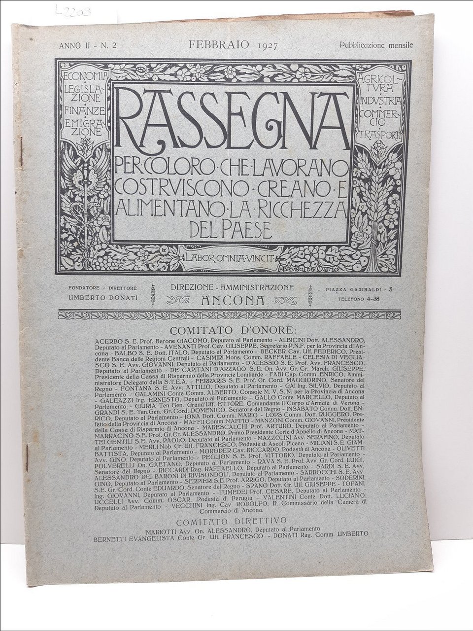 Rassegna per coloro che lavorano anno II numero 2 febbraio …