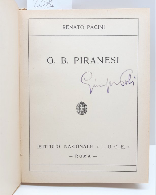 Renato Pacini Giambattista Piranesi Istituto Nazionale Luce 1932 | Immagine Gallery 3