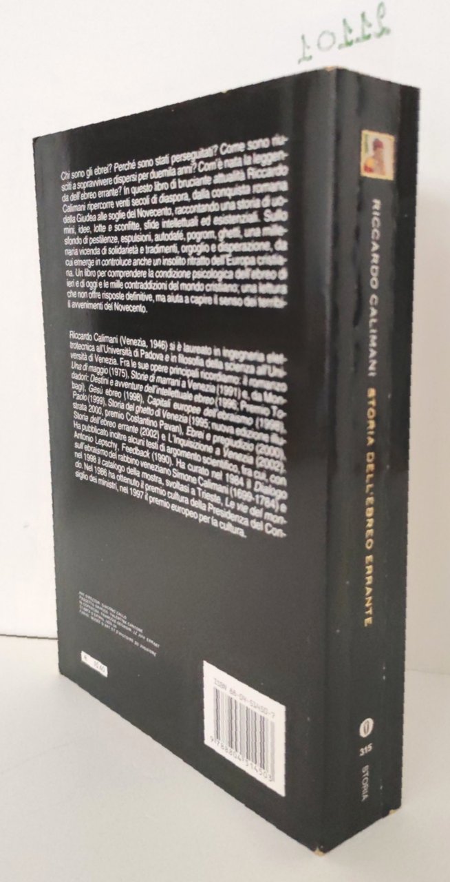 Riccardo Calimani Storia dell'ebreo errante Oscar Mondadori 1° edizione 2003