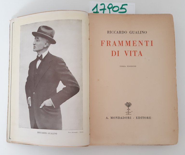 Riccardo Guarino Frammenti di vita Mondadori 1931