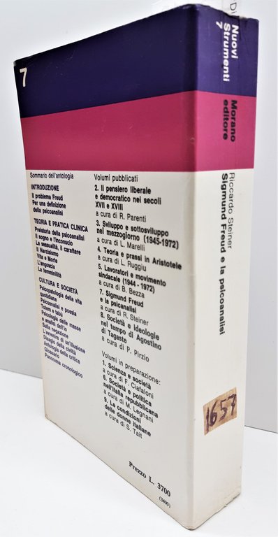 Riccardo Steiner Sigmund Freud e la psicoanalisi Morano 1973