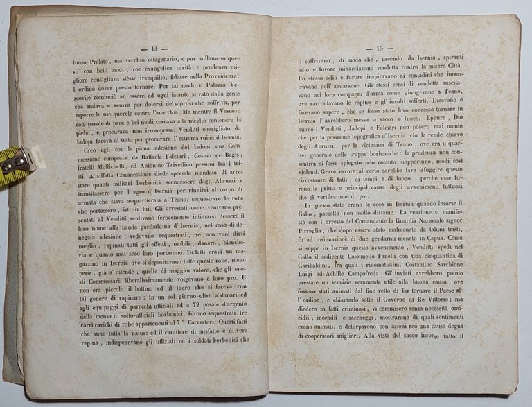 Risorgimento Cause mezzi e fine della reazione di Isernia avvenuta …