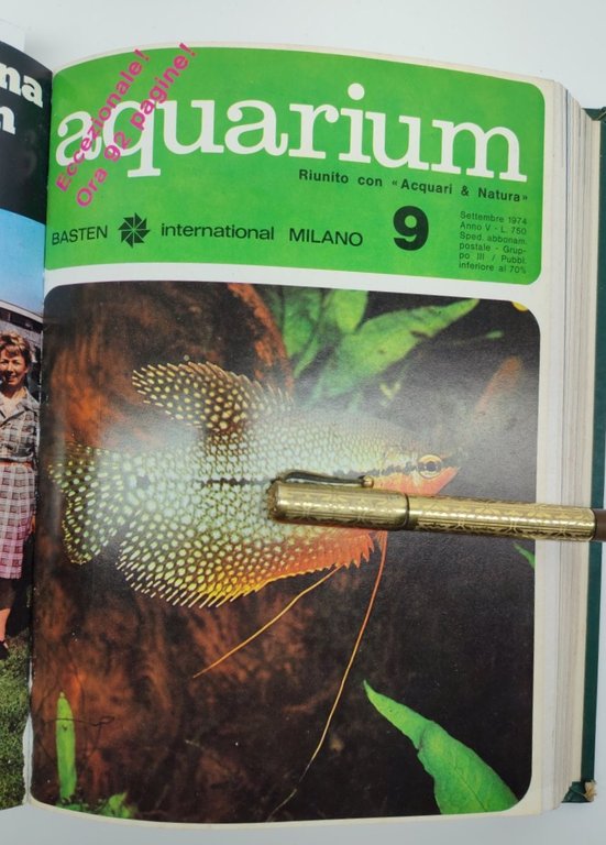 Rivista Aquarium annata 1974 12 numeri