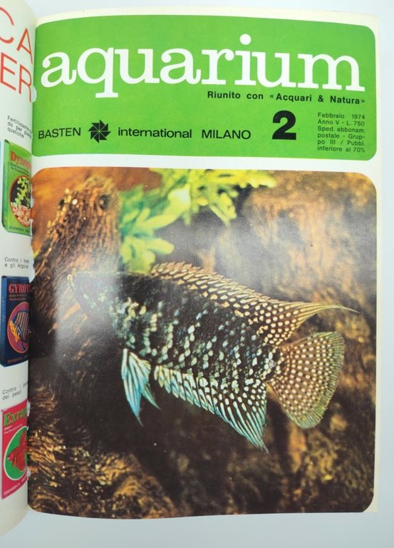 Rivista Aquarium annata 1974 12 numeri