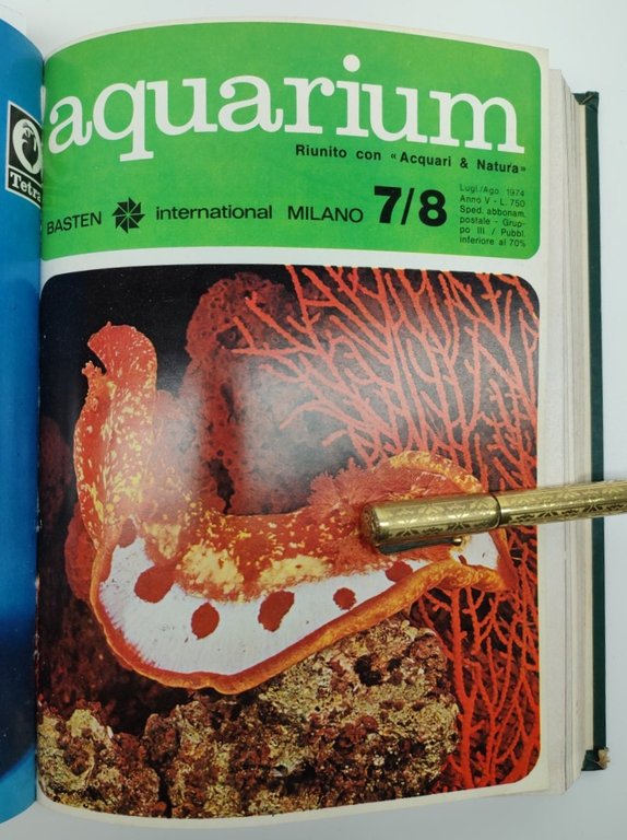 Rivista Aquarium annata 1974 12 numeri