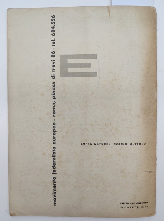 Federazione Europea comunità europea di difesa CED senza data 1950 …