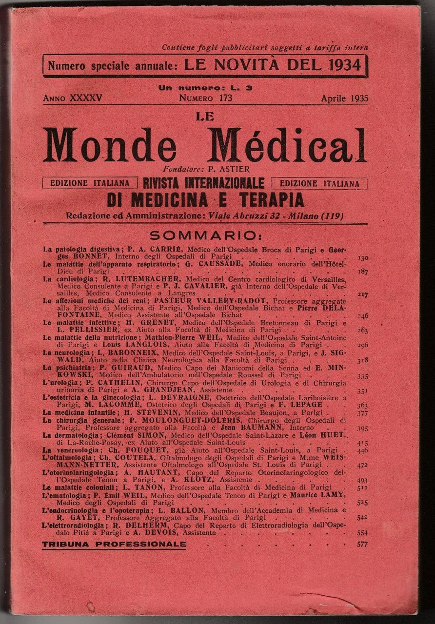 Rivista Internazionale Di Medicina E Terapia Le Monde Medical Aprile …
