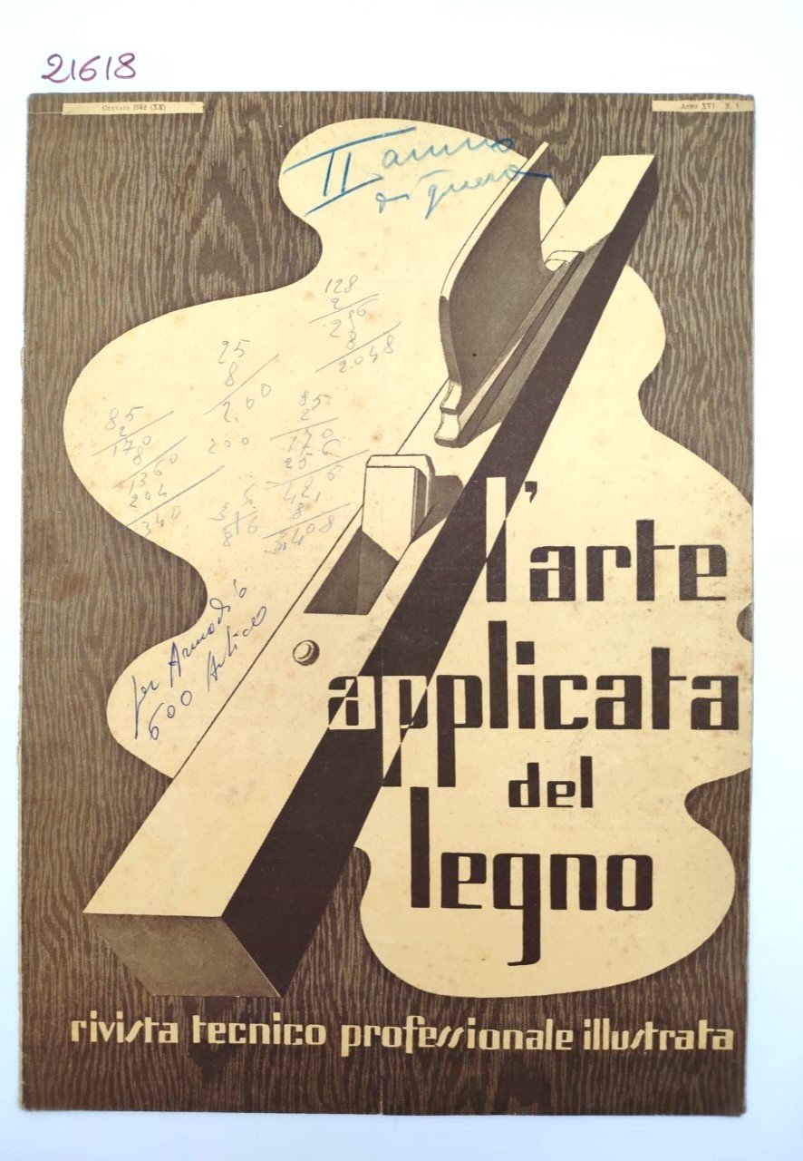 Rivista L'Arte Applicata del Legno Gennaio 1942