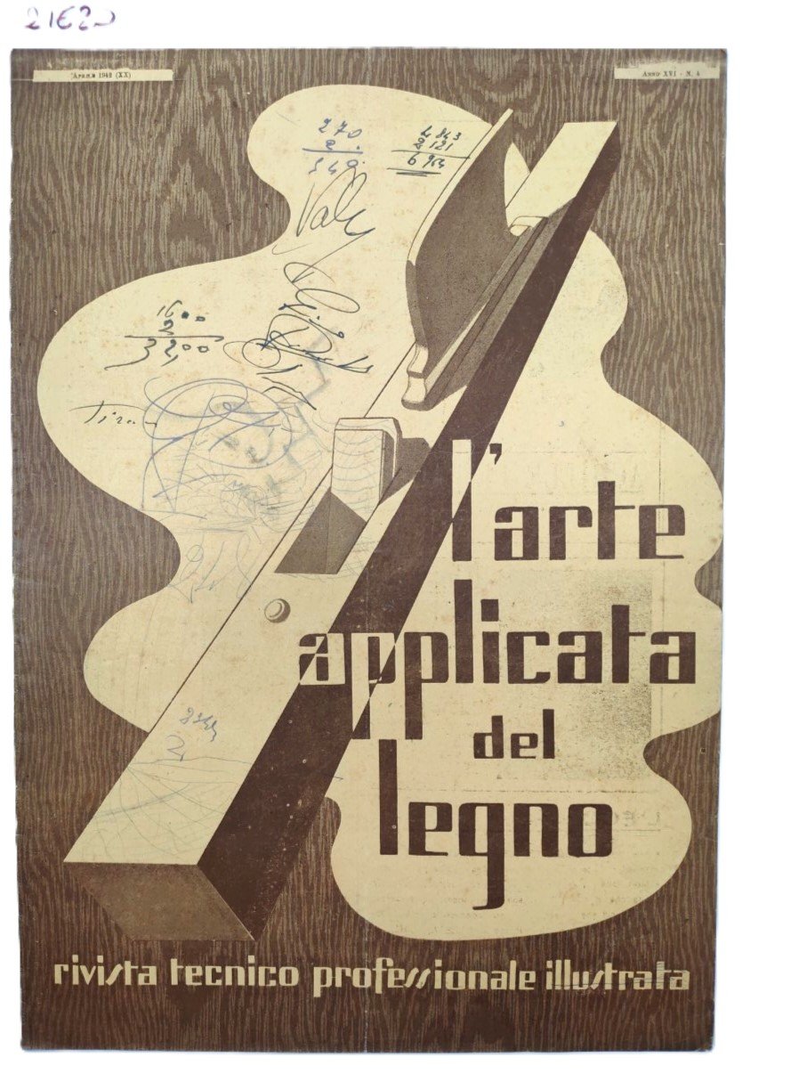 Rivista L'Arte Applicata del Legno N. 4 Aprile 1942