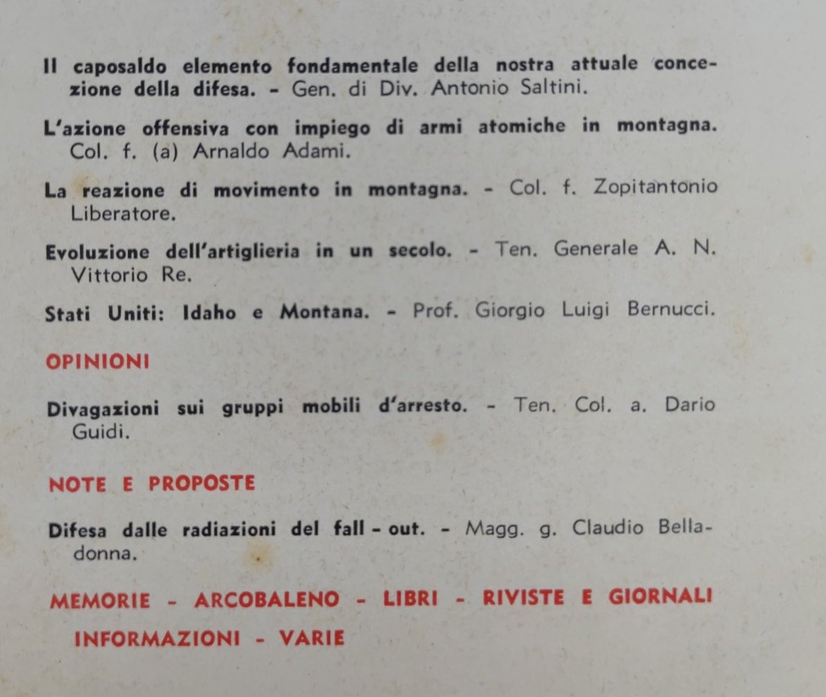 Rivista militare Aprile 1961 Stato Maggiore Dell'esercito