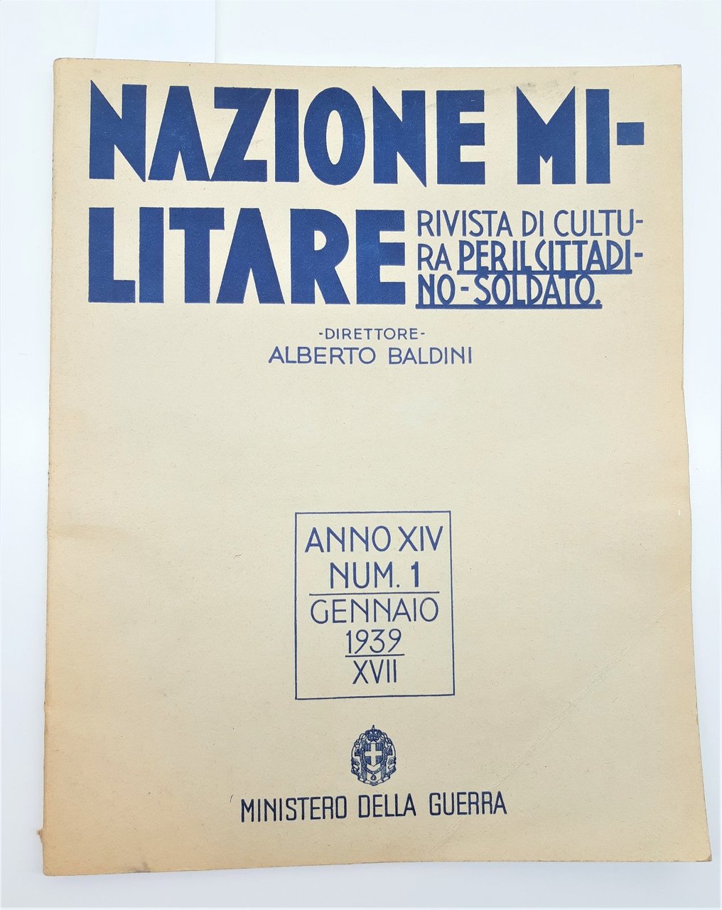 Rivista Nazione militare Alberto Bandini n 1 1939 Ministero della …