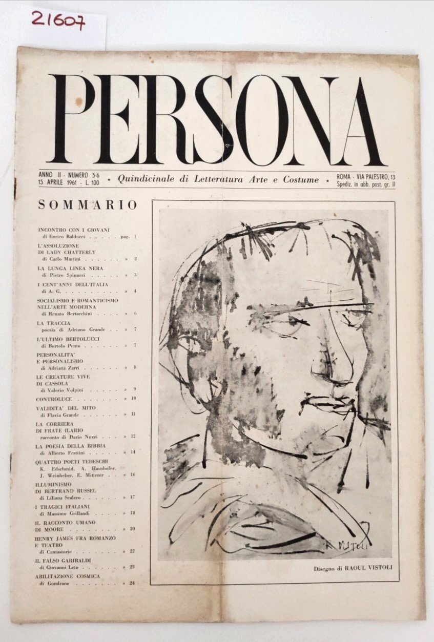 Rivista Persona Anno II N 3-4 Aprile 1961 Arte e …