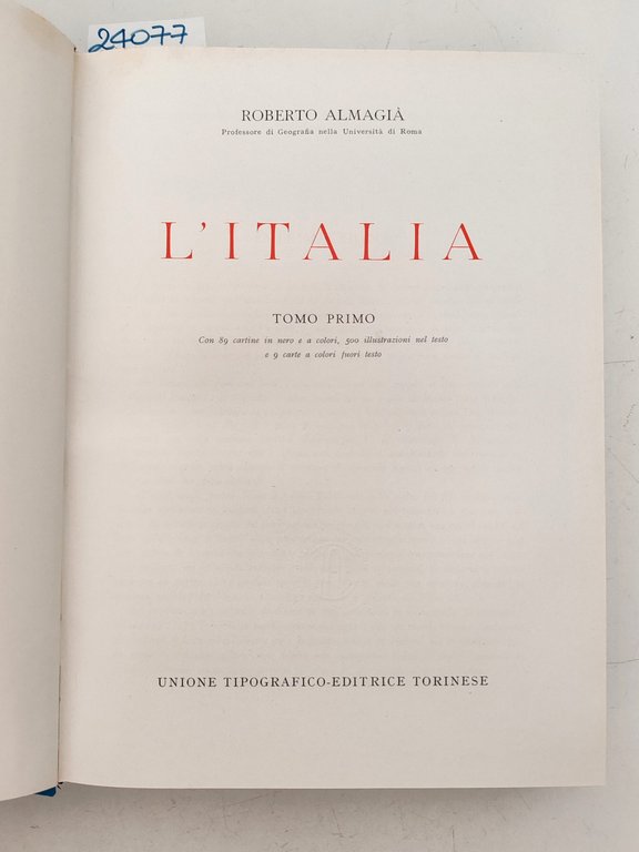 Roberto Almagià L'Italia Utet 1959 due volumi | Immagine Gallery 7