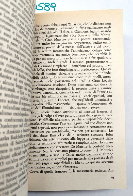 Roberto Gervaso Cagliostro BUR Rizzoli 2° edizione 1978