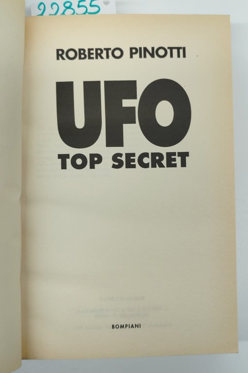 Roberto Pinotti Top secret Project Blue book Bompiani 1997 | Immagine Gallery 2