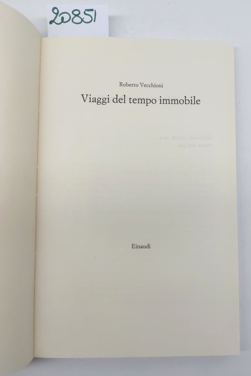Roberto Vecchioni Viaggi del tempo immobile Einaudi 1996 | Immagine Gallery 2